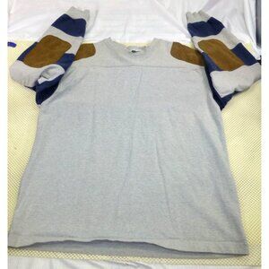 VTG Orvis Color Block Rugby Suede Patches Adventure Shirt Rugged Outdoor Wear